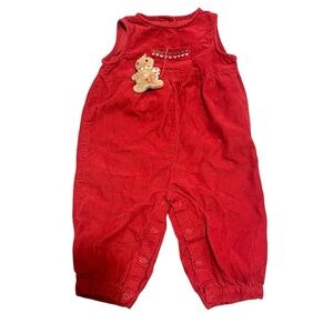 Gymboree Pocket Pals Overalls Gingerbread Girl 2008 Baby 3-6 months Christmas